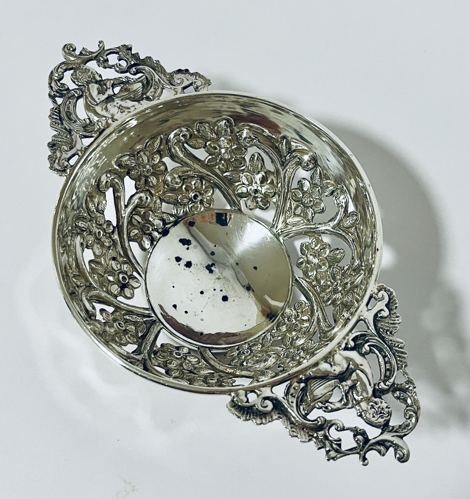 Antique Edwardian Solid Sterling Silver Quaich Bowl Dish Scottish Wedding 1902
