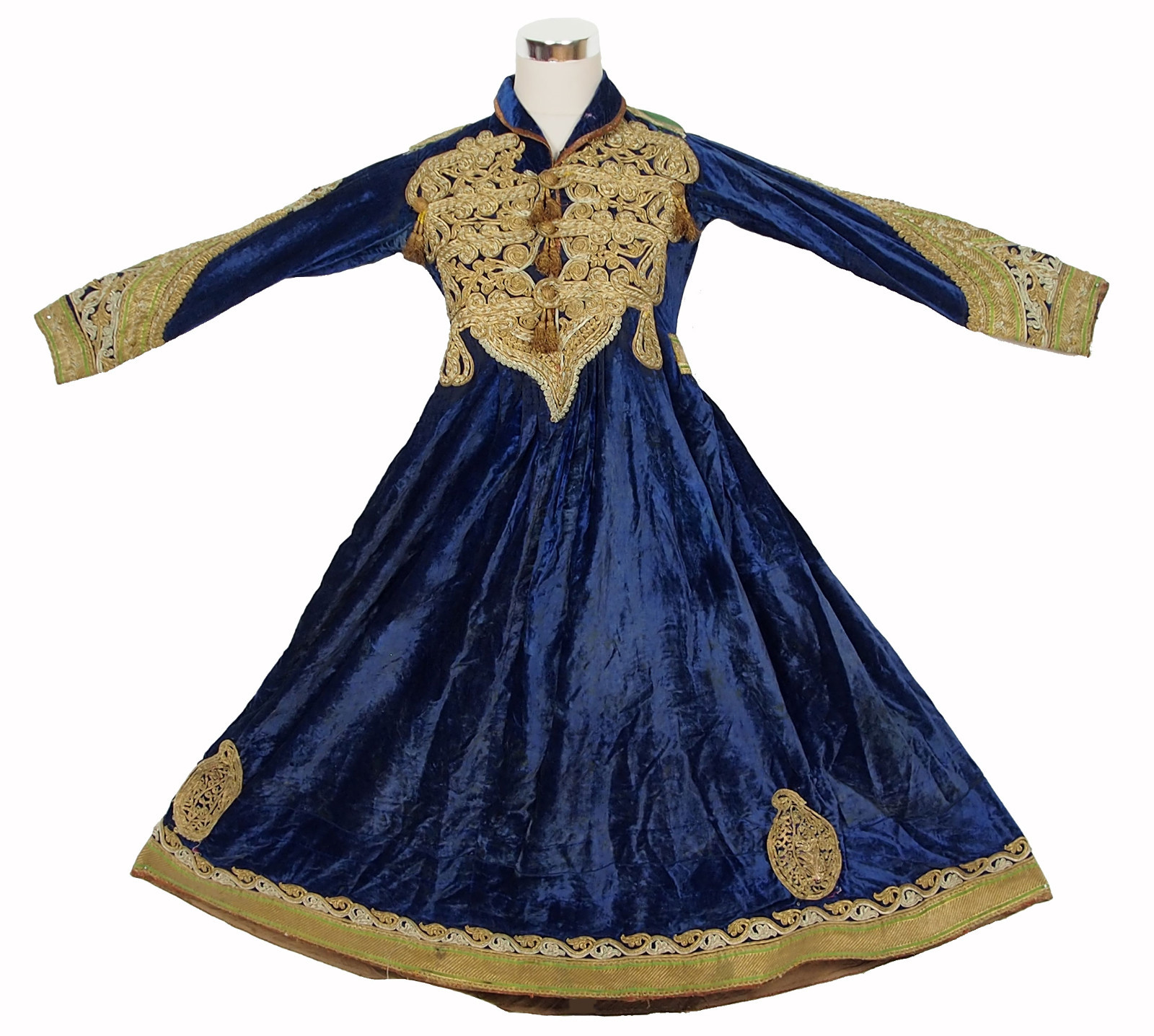 Antique Afghanistan Hazara Women’s velvet Wedding Dress antik Afghan Samt Kleid