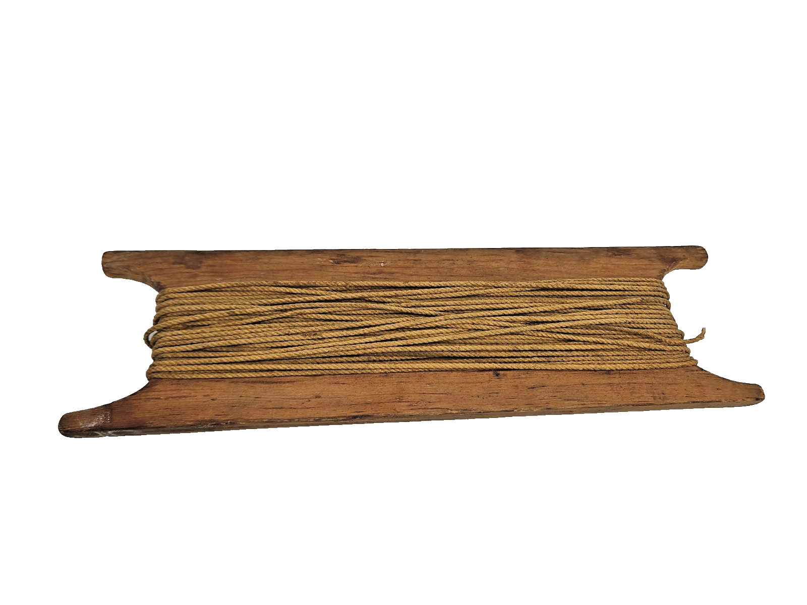 Vintage Wooden Rope Winder Clothesline 9.75″ X 2.75 Primitive Line Winder