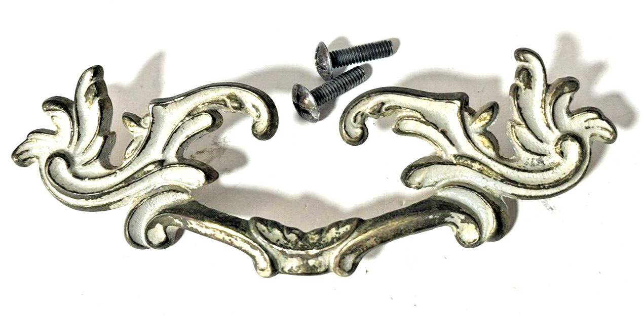 Vintage Pull Drawer Pull French Provincial 2.5″ centers Rare 5″ Long