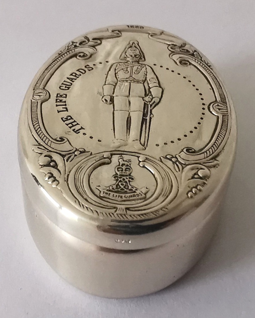 Two Vintage Solid Silver Guards Regiments Boxes – The Life Guards – London 1979