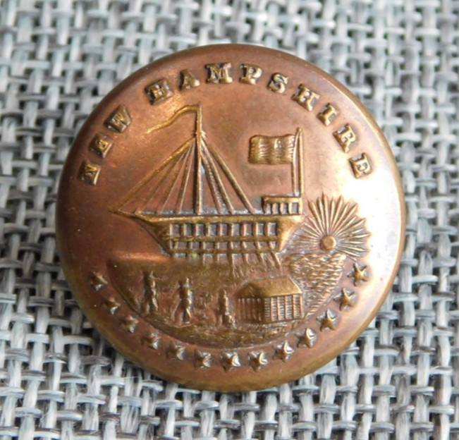 Antique Vtg Button New Hampshire Aprx: 7/8″ #1319-A