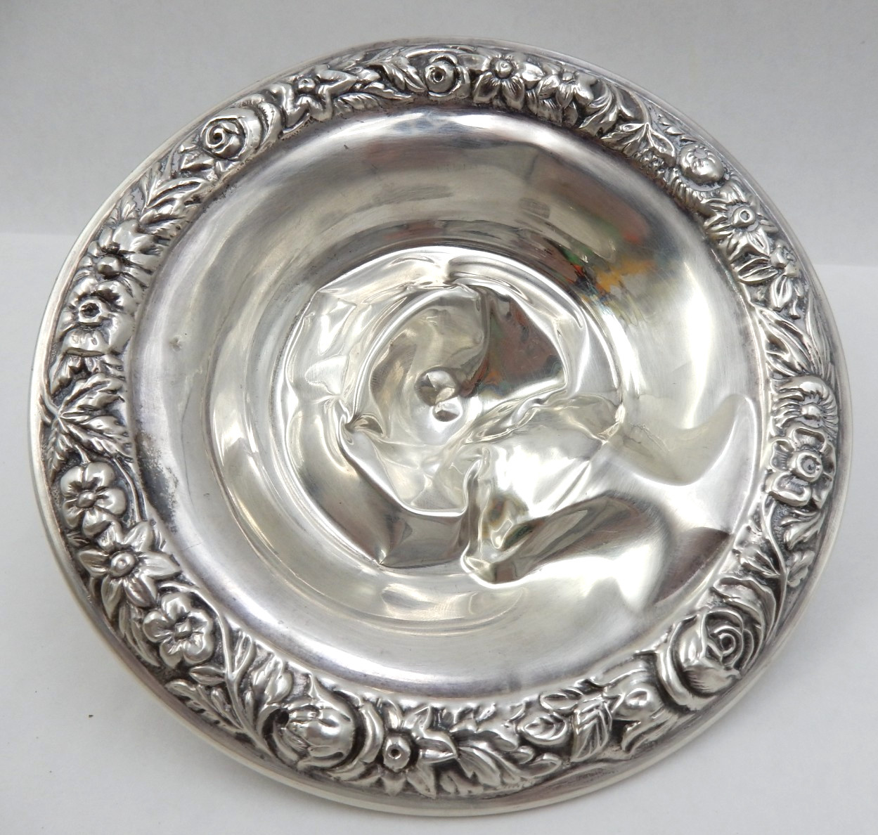 ANTIQUE STERLING SILVER HAMILTON COMPOTE DISH, FOR SCRAP OR SALVAGE, 68.3 GRAMS