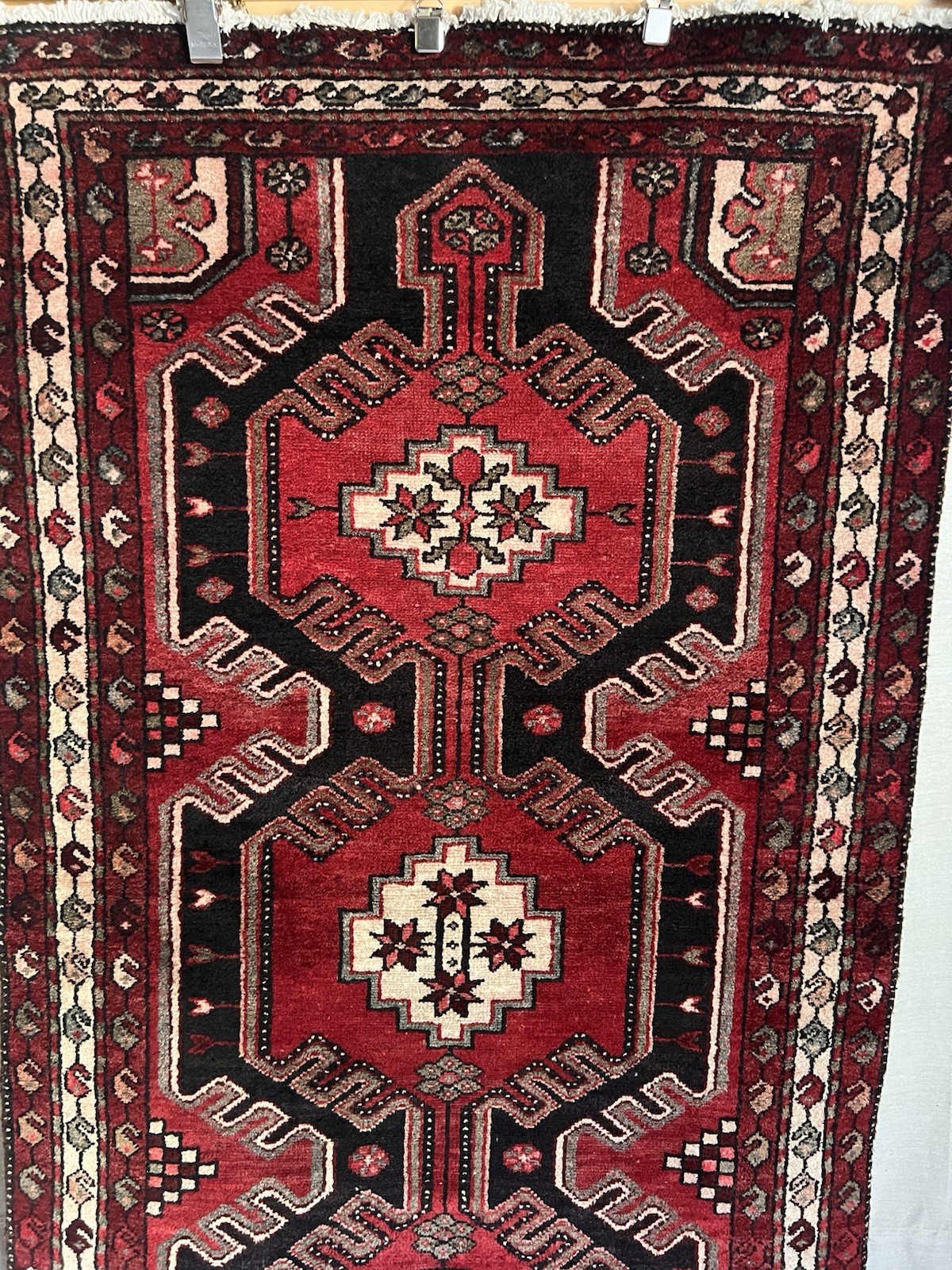 3’5”X9’10” ANTIQUE HANDMADE KAZAK CAUCASUS EARLY 20th CENTURY RUG RUNNER