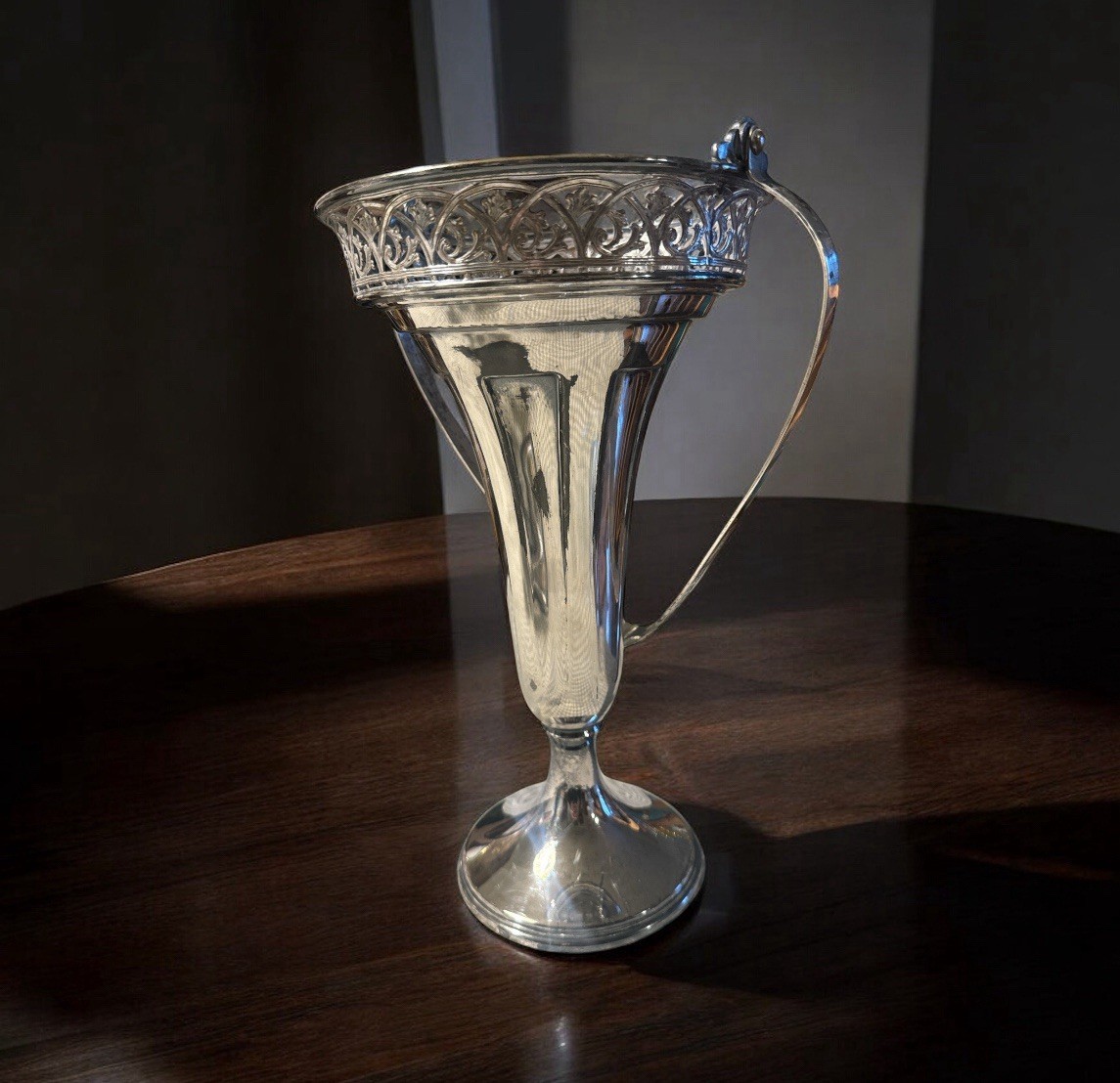 Antique Pairpoint Quadruple Plate Trumpet Vase Art Nouveau Edwardian Silverplate