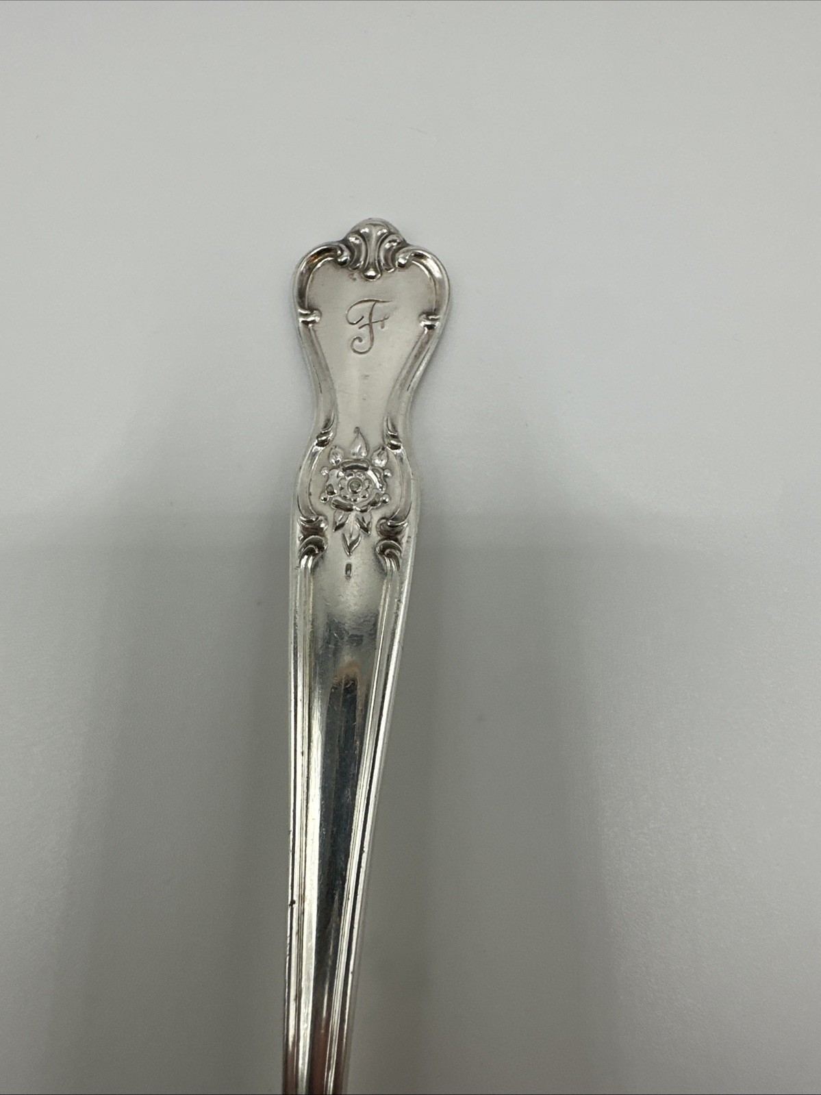 International Silver Old Company Plate “F” Signature Rose Master Butter Knife