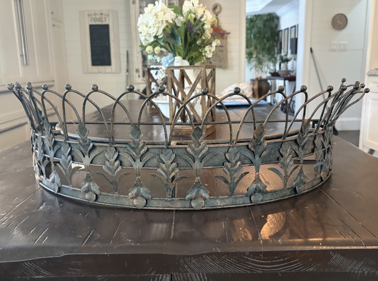 Black Metal antique canopy bed curtain frame