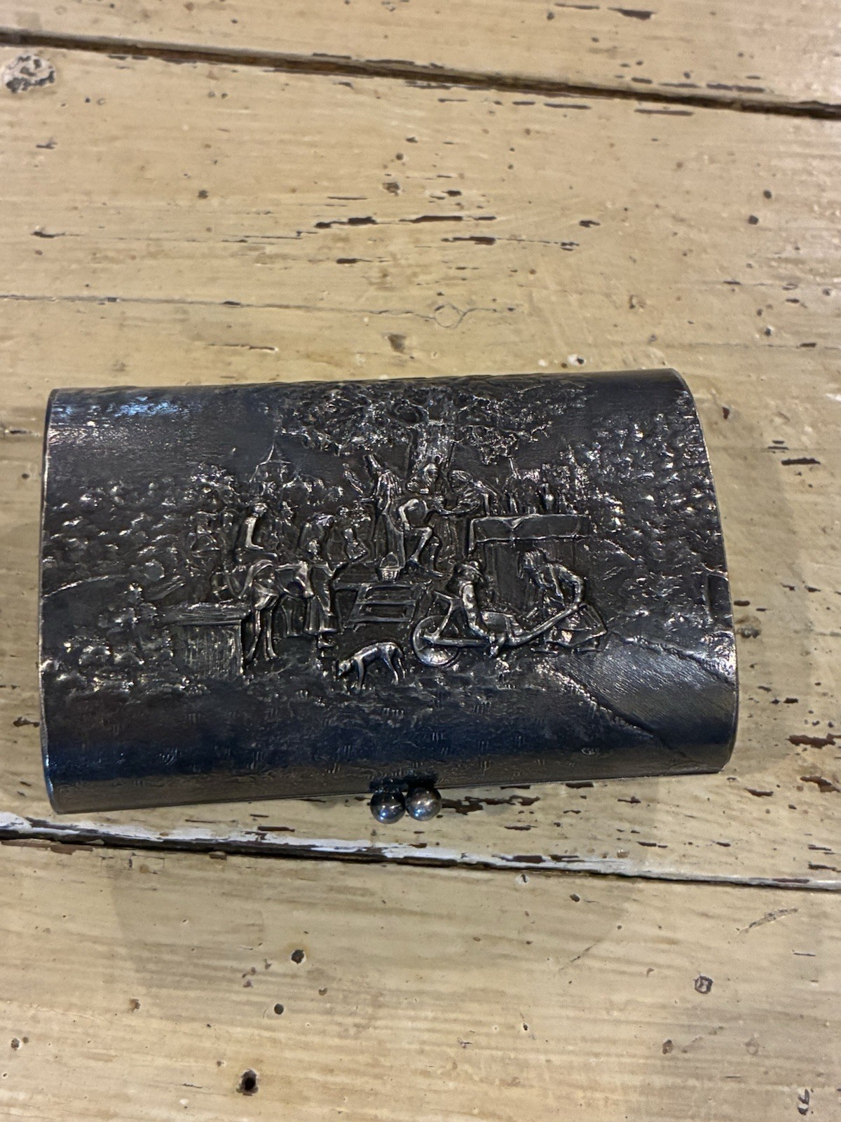 Hans Jensen Silver Plated Denmark Repousse Case Trinket Box