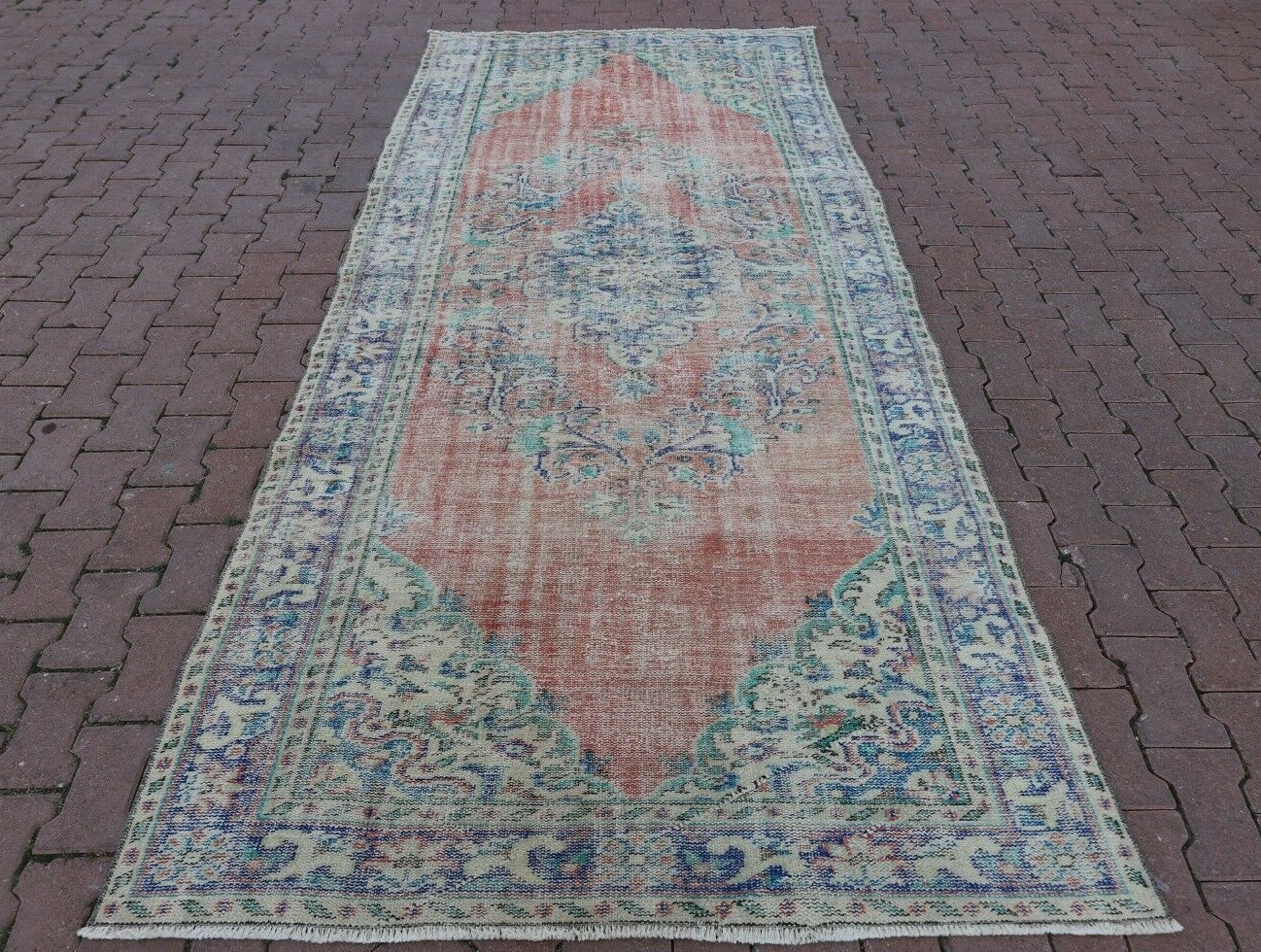 Oriental Hand Knotted Vintage Carpet Anatolian Distressed Traditional Rug 5x10ft