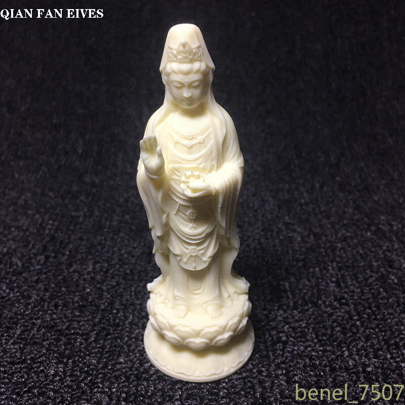 1PC Handcarved Guanyin Bodhisattva using natural materials from Chinese Buddhism