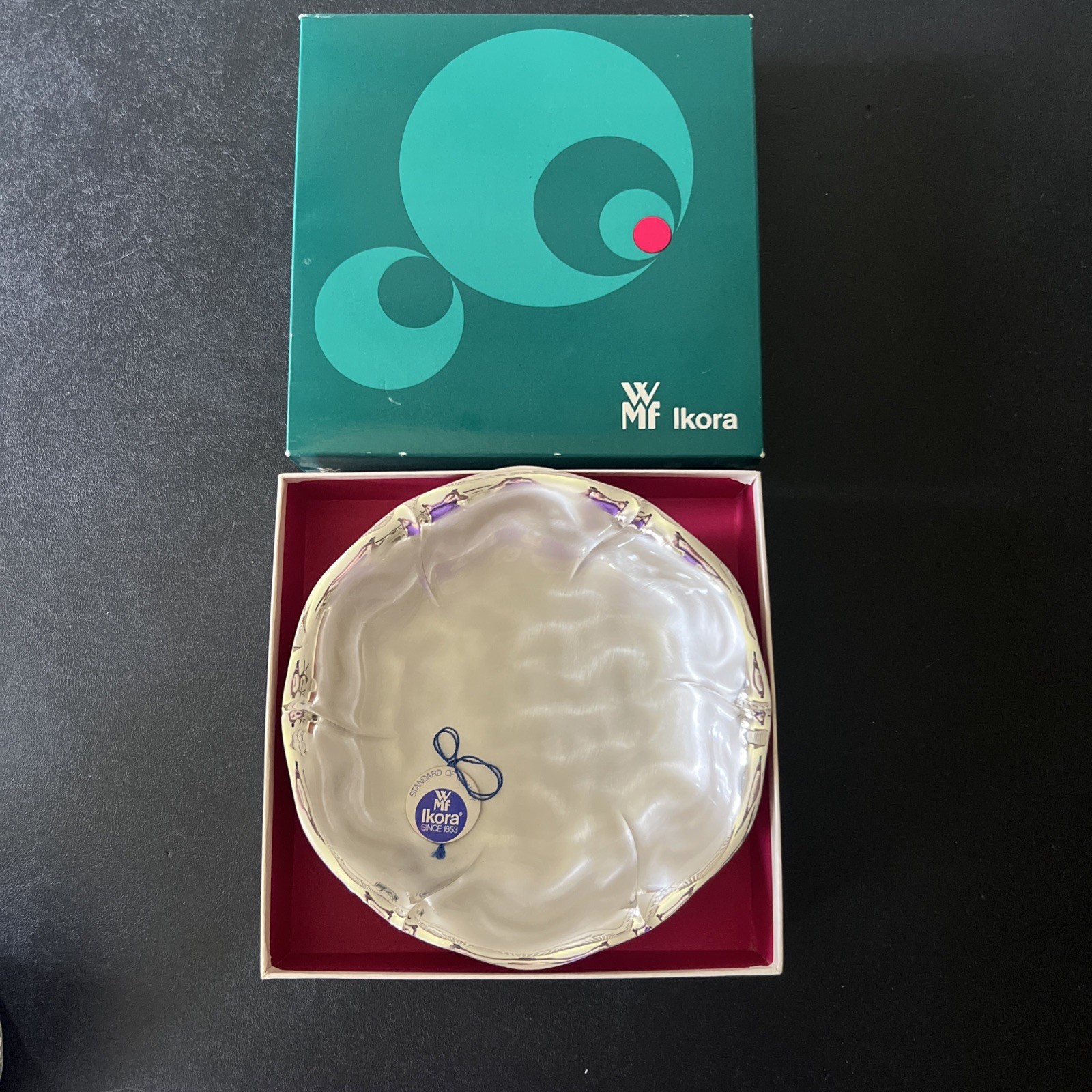 WMF Ikora Silver plate Bowl 1972 Germany 6409 Original box never used