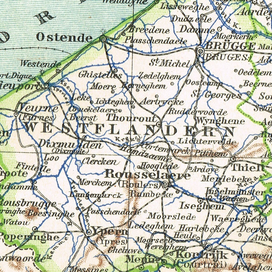 BELGIUM dated 1905 LUXEMBOURG Original Antigue Map Antwerp Brussels Bruges
