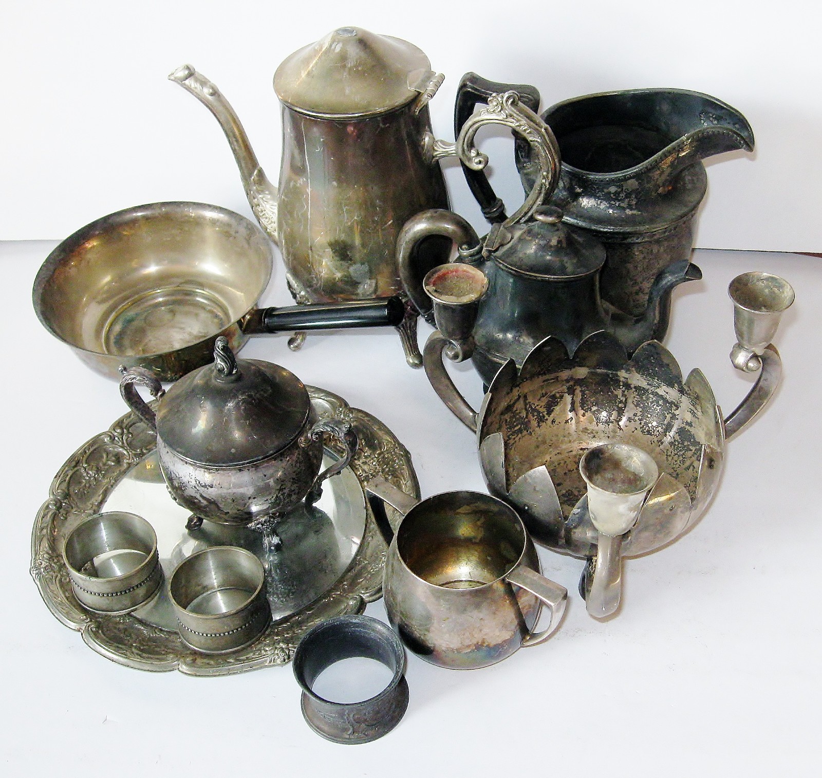 Silverplate Scrap Lot Serving Items, Reed & Barton, Park Ave etc. App. 13 Lb