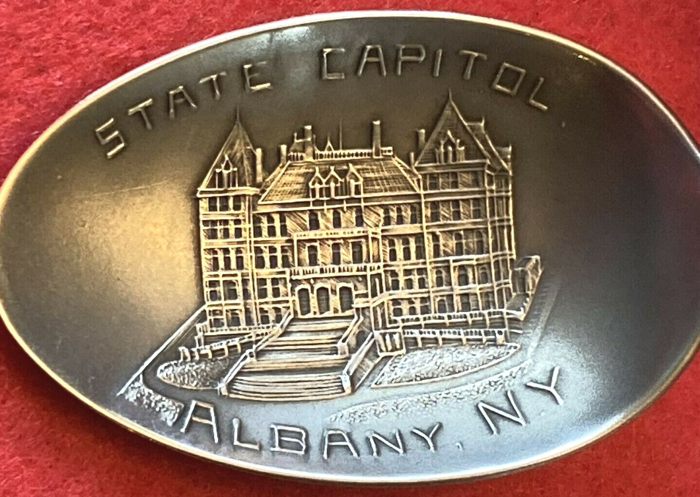 RARE! Albany New York State Capitol Building Sterling 5.25″ Souvenir Spoon 18g