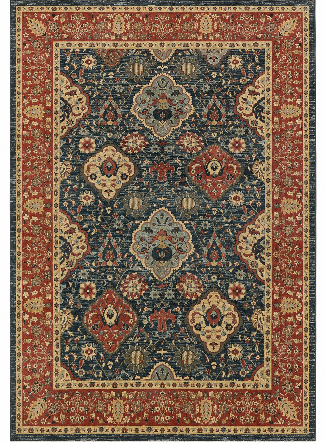 Safavieh Rug 8×11, Mahal Persian Carpet, Navy Red