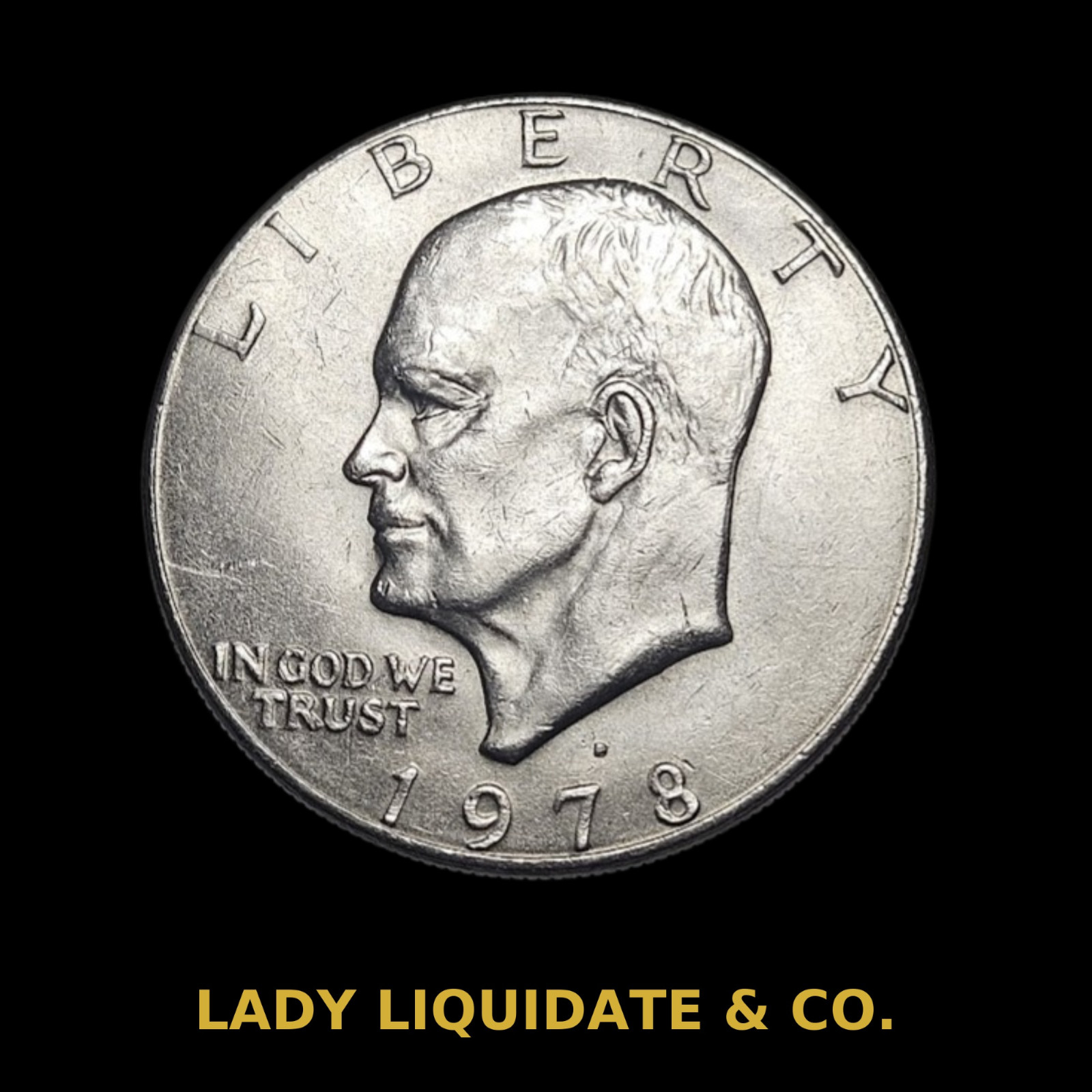 1978-D Eisenhower Dollar Final Year Large $1 Coin – MINT MARK ERROR