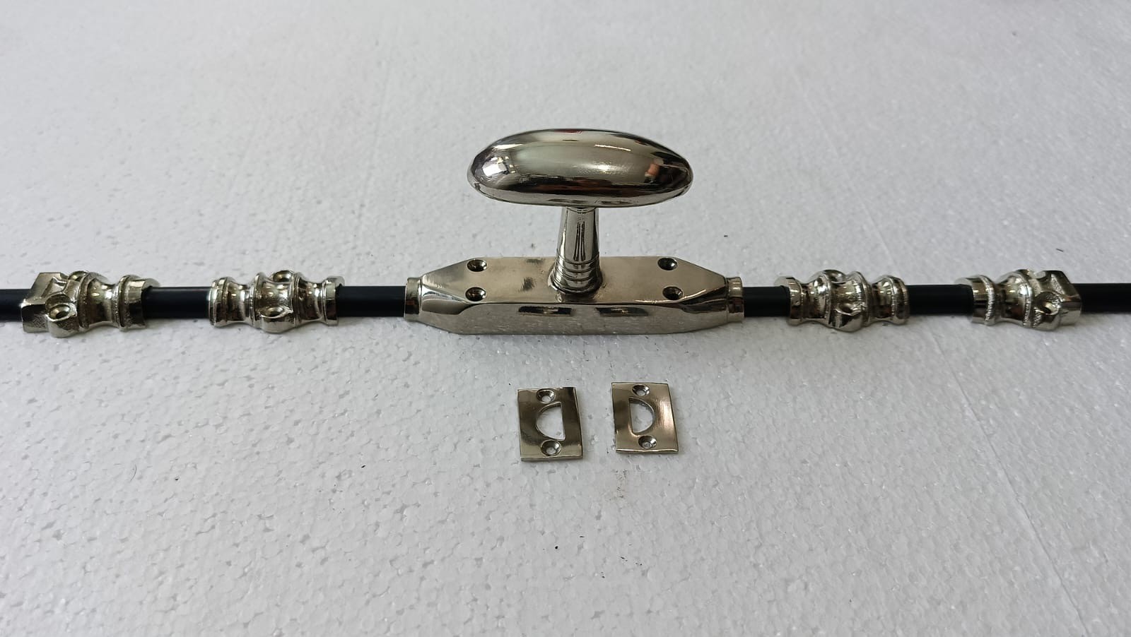 110″ inch LARGE oval knob CREMONE solid brass Heavy slide Bolt espagnolet 280 cm