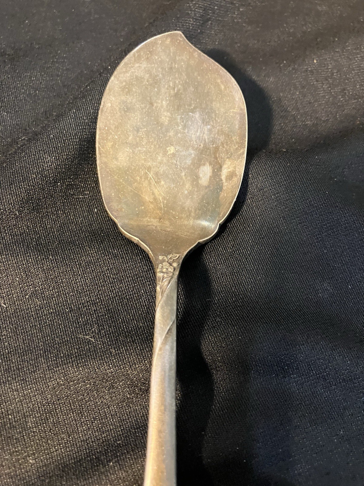 Oneida Community Evening Star Jelly Condiment Server Silver Plate Tarnish Floral