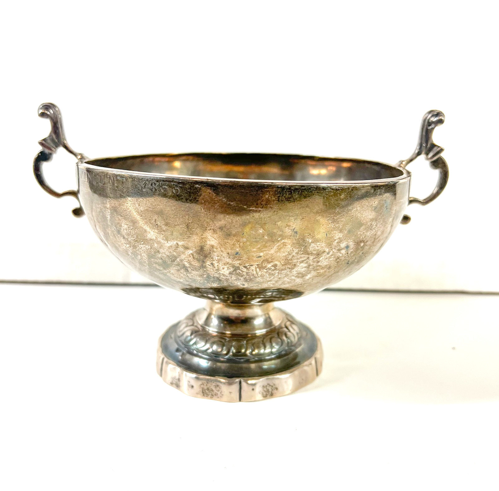 19th Century Continental 700 Silver Libation Wedding Bowl