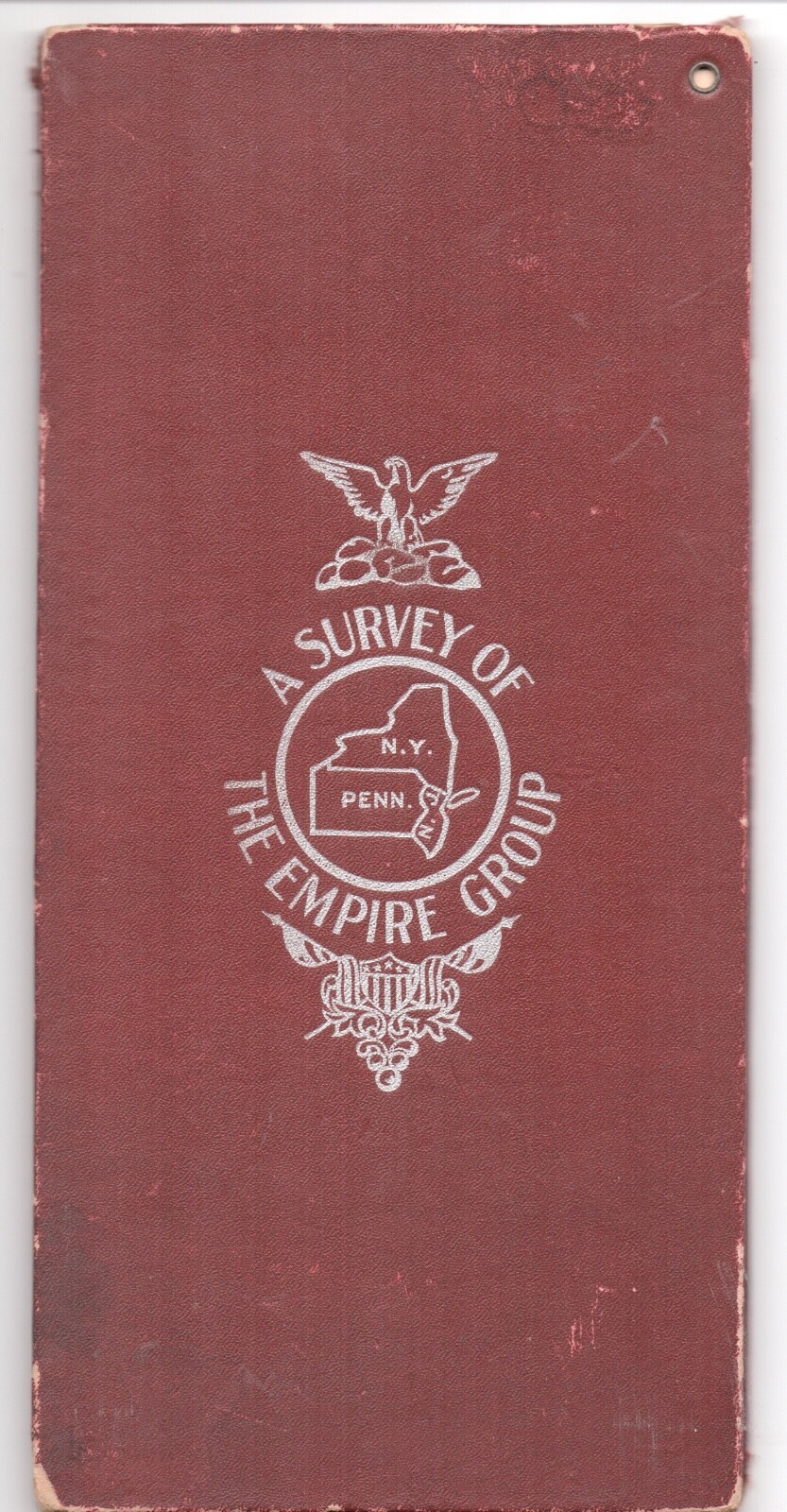 Large 1909 Empire Group Map in Hardcover Folder New York & Pennsylvania 40 x 40