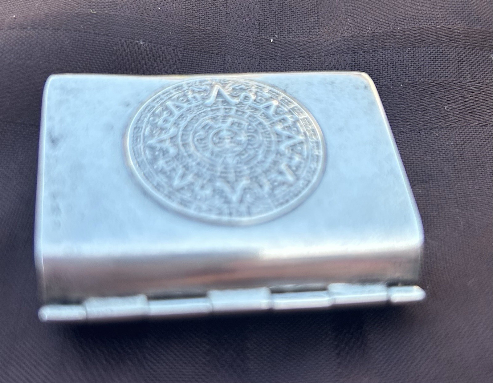 Antique Sterling Silver .925 Travel Ashtray with Lid ExcellentCondition Rare