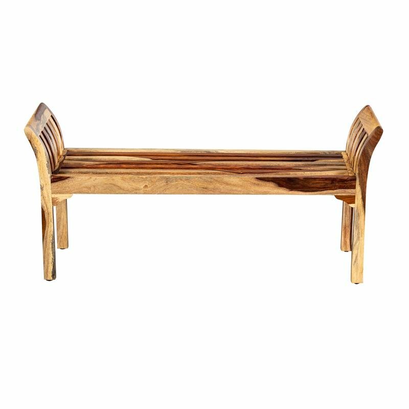 Solid Sheesham Wood Bench – Harvest