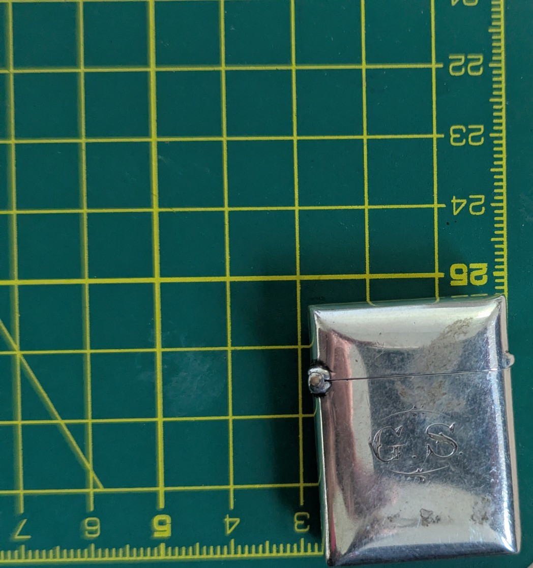 Antique Sterling Silver Vesta Case Pyramid Cushion Match Safe 15.1g