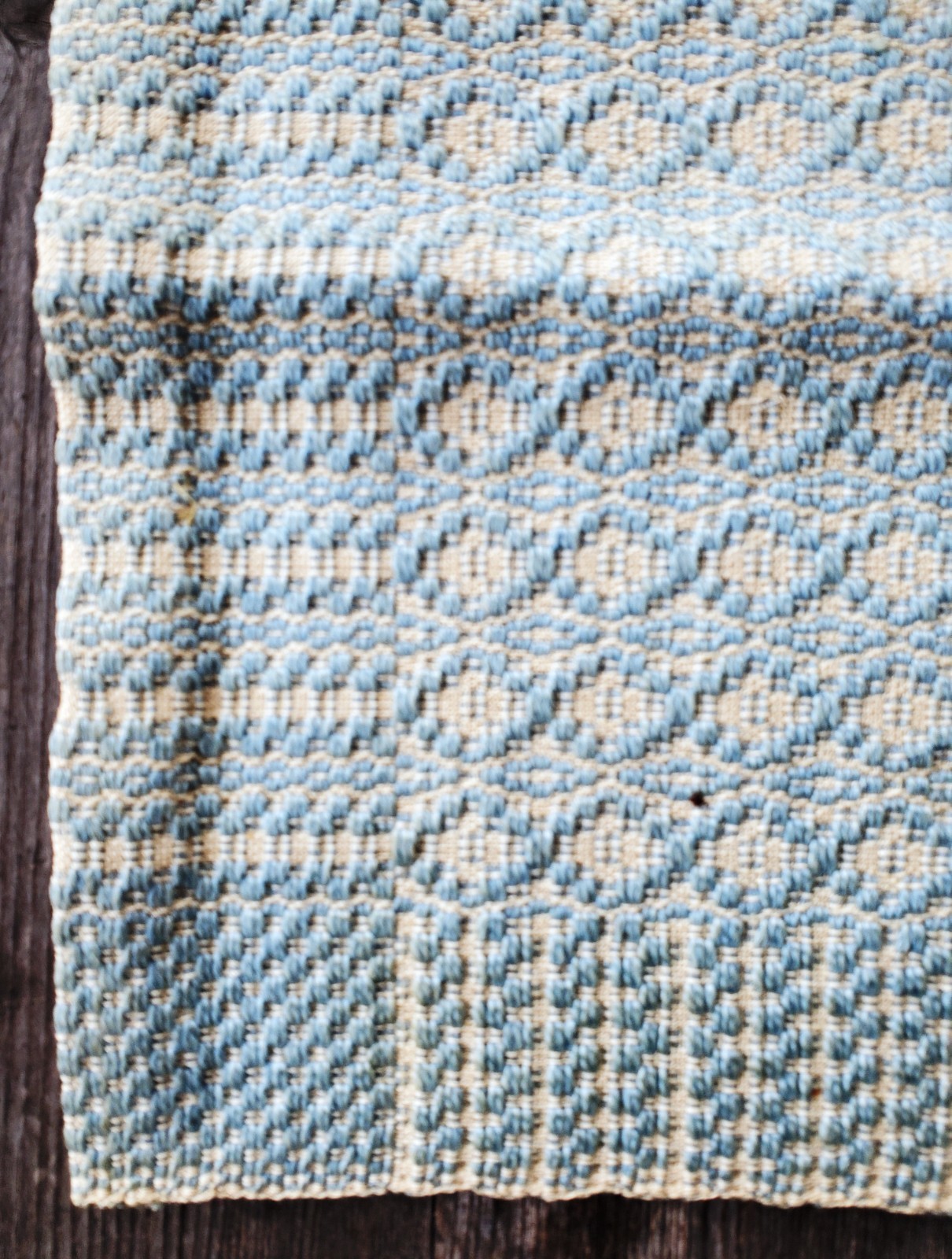 Antique Farmhouse Handwoven Homespun Cotton Dresser Table Mat
