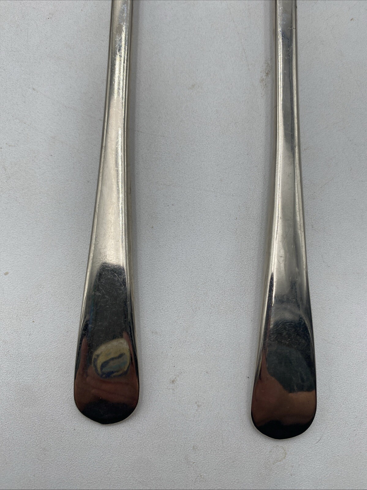 Serving Fork and Spoon Silver Plated Made In Italy 9.5” Long Vtg