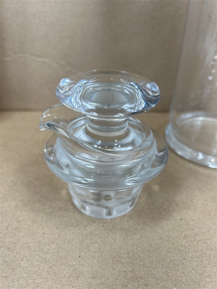 antique apothecary pharmacy bottle double strainer pour spout 12 in rare 1800s