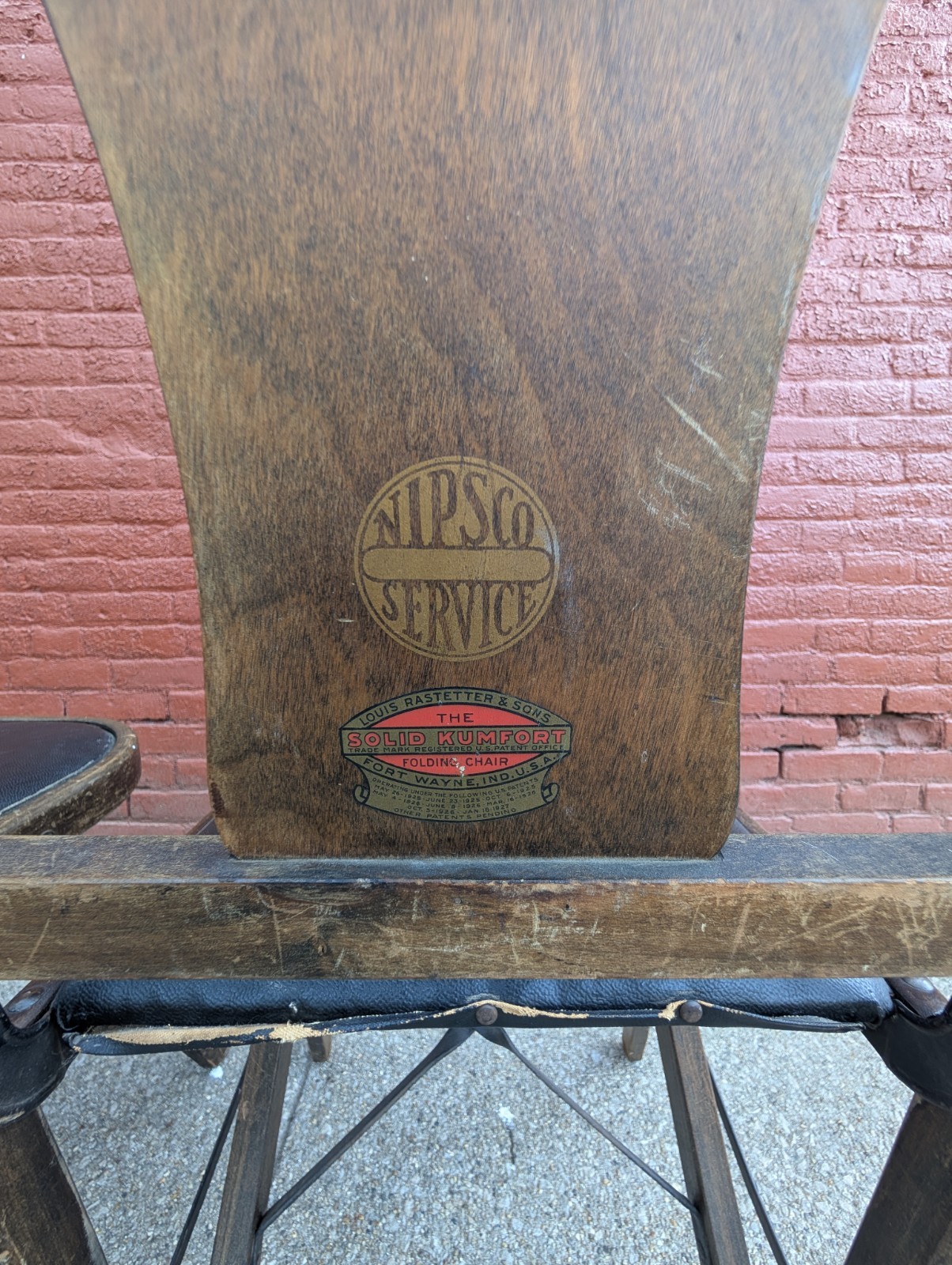 Antique Solid Kumfort Folding Chairs Louis Rastetter & Sons Set Of 4 Fort Wayne