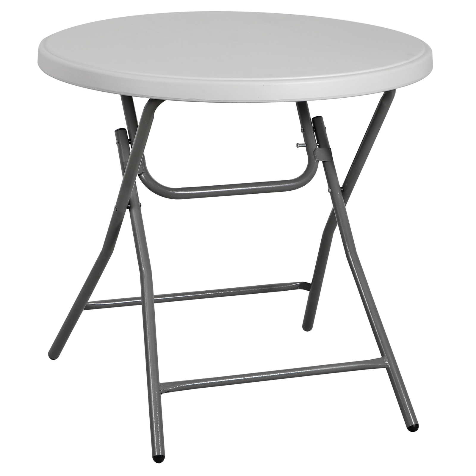 32″ Folding Table Round Plastic Cafe Dining Card Table In/Outdoor Party White