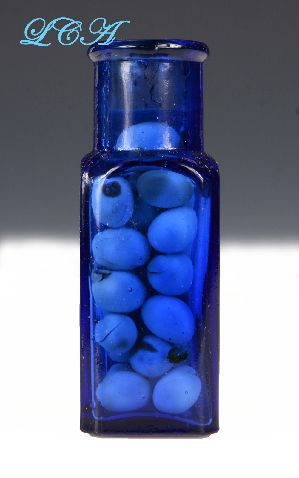 RARE antique CHILLICOTHE OHIO bottle CLINTON HOUSE Drug Store COBALT BLUE color