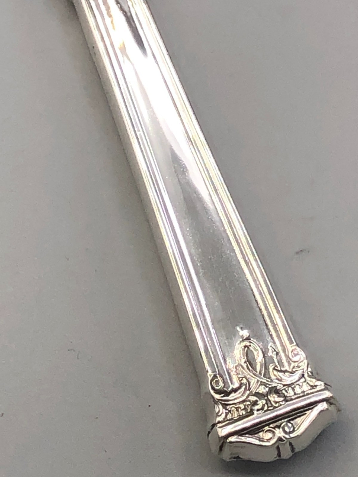 Trianon by Tuttle solid Sterling Butter Spreader 5.75″, WJC hallmark
