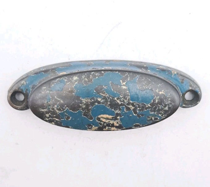 Antique Bin Pull Apothecary Drawer Pull Handle Old Vintage Cast Iron Hardware
