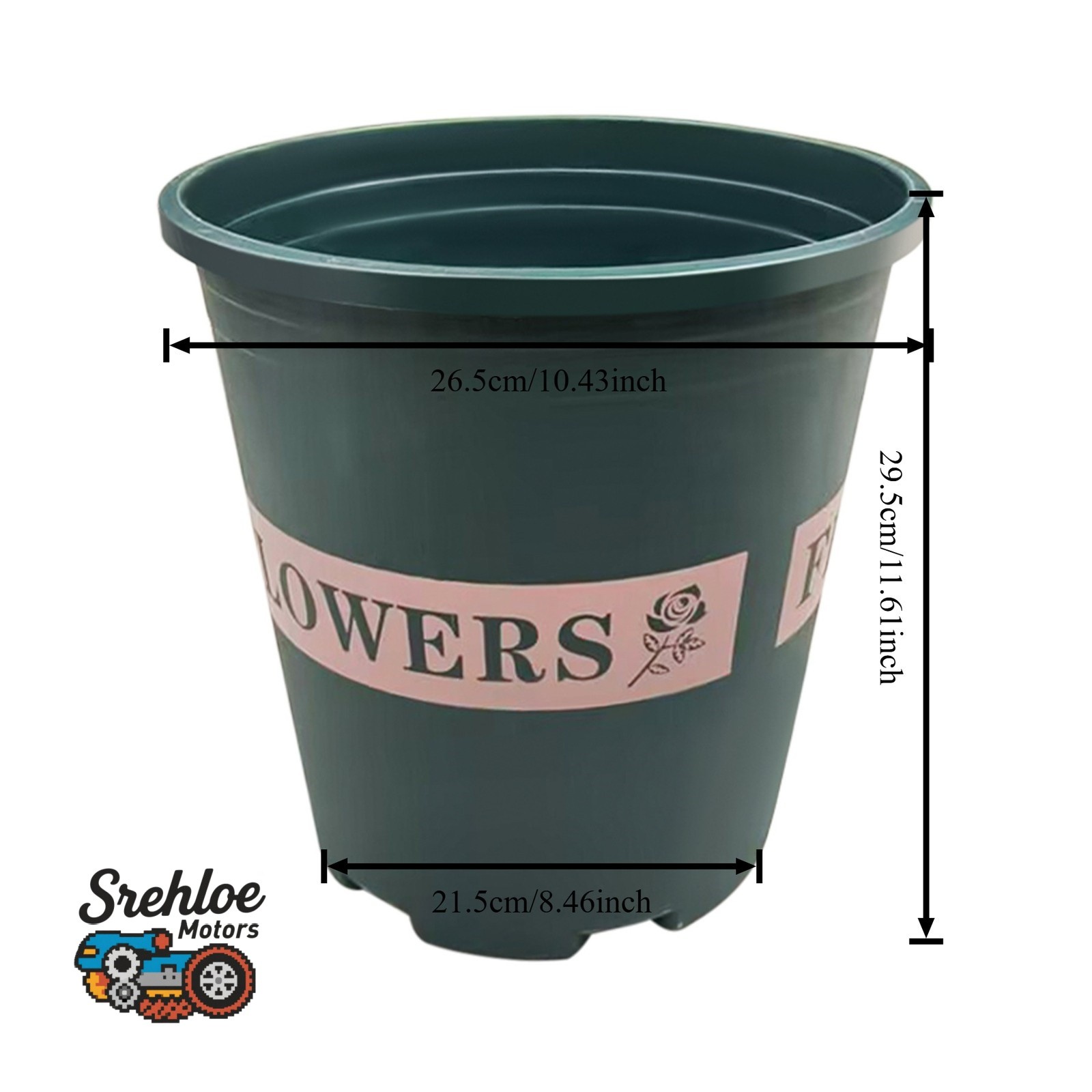 10 Pcs Plastic Green Flower Pots 6 Holes Seedling Garden Plant Container