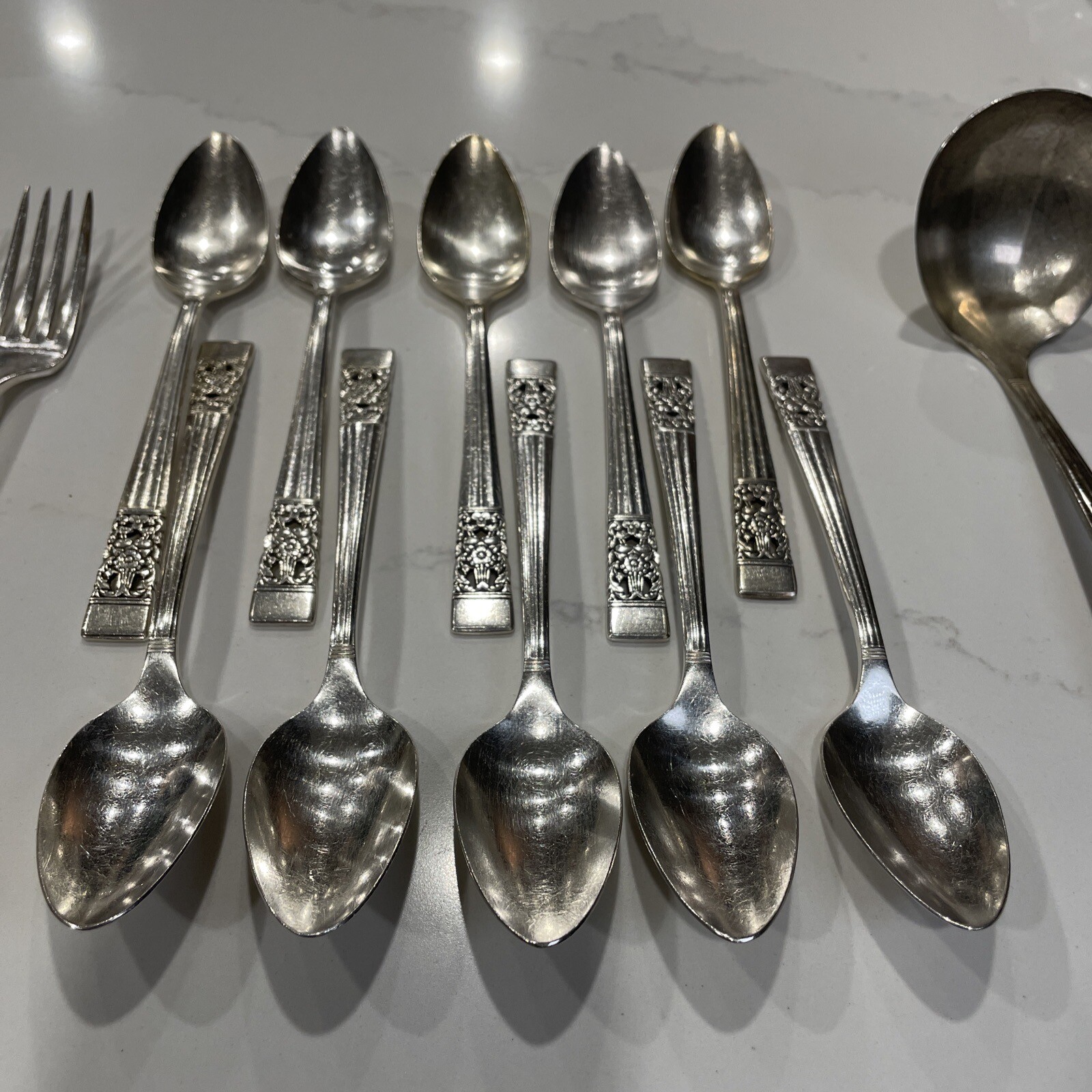 Community Coronation Silver Plate flatware Pieces Lot Of 15