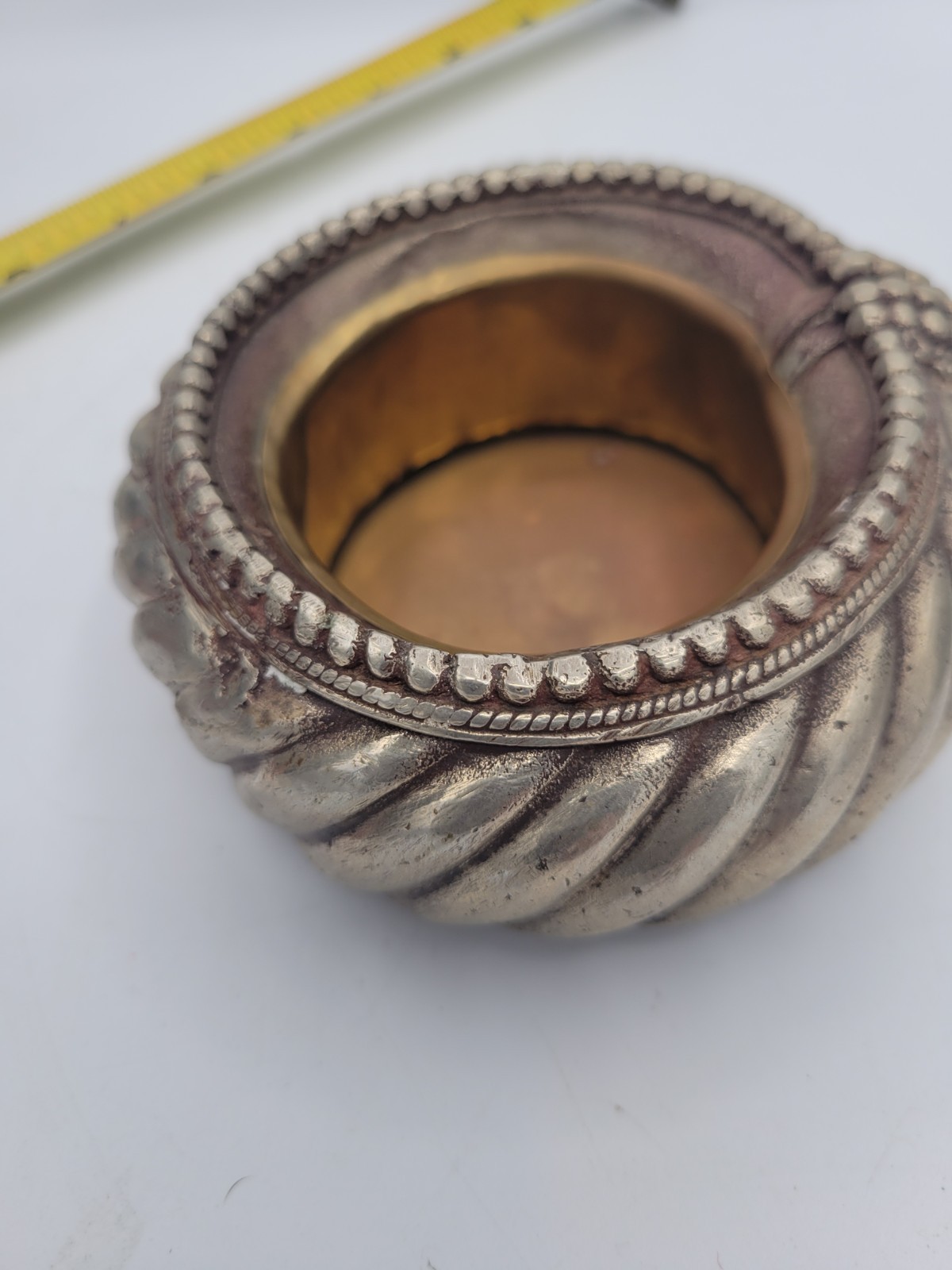 Antique Madhya Pradesh Omani slave cuff anklet manilla silver brass bowl Ashtray