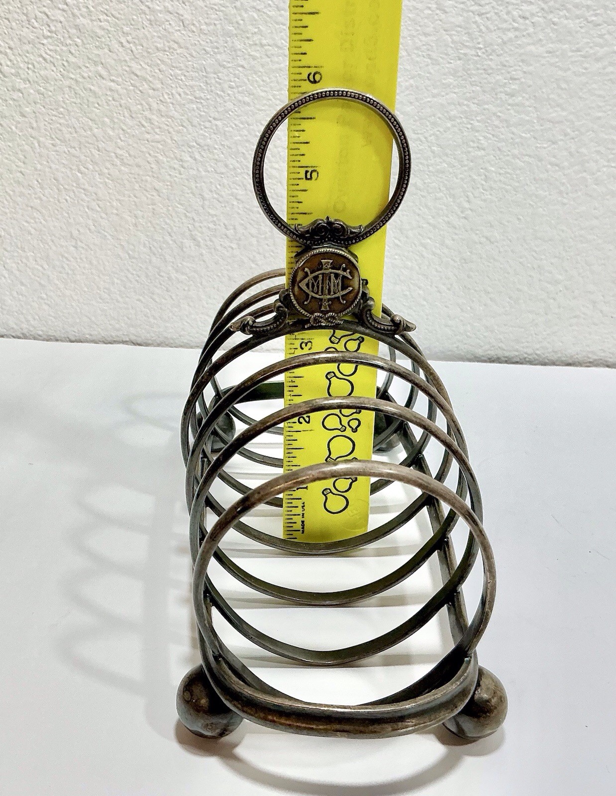 Antique 1892 Elkington & Co. Silver Plated 6-Slice Toast Rack – Model 6230