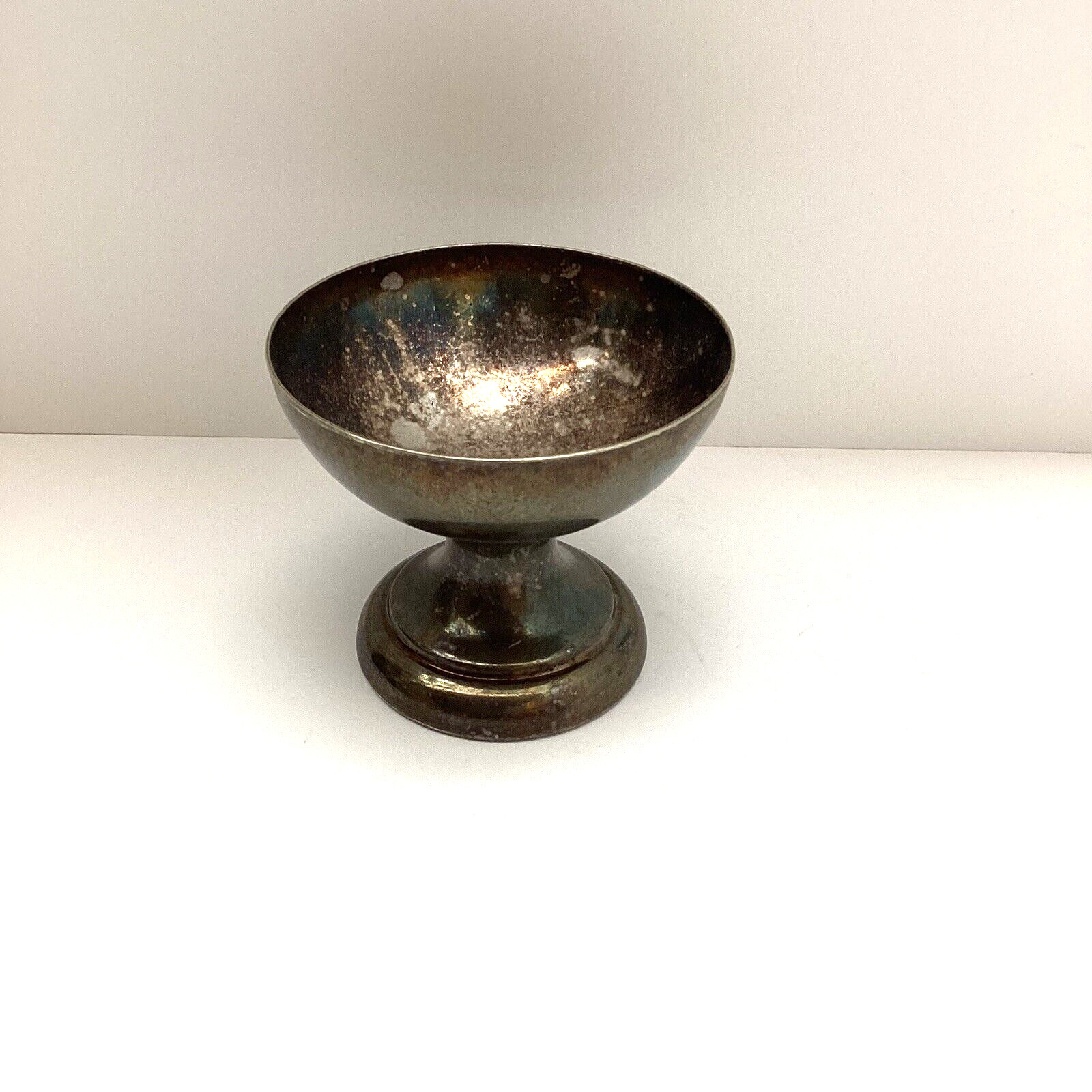 Grand Silver Co Wear Brite Nickel Silver Cup Sm Vtg Engraved Seahorse & Stamped