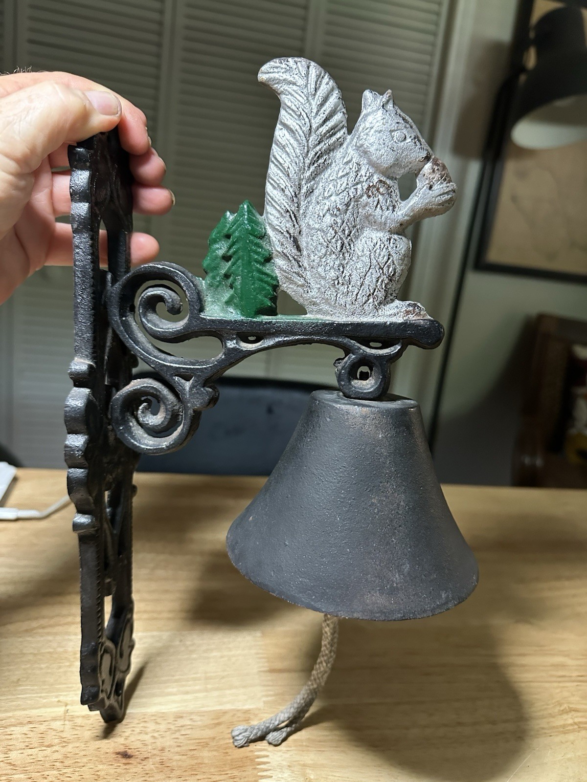 Antique Cast Iron Door Knocker Squirrel Door Bell