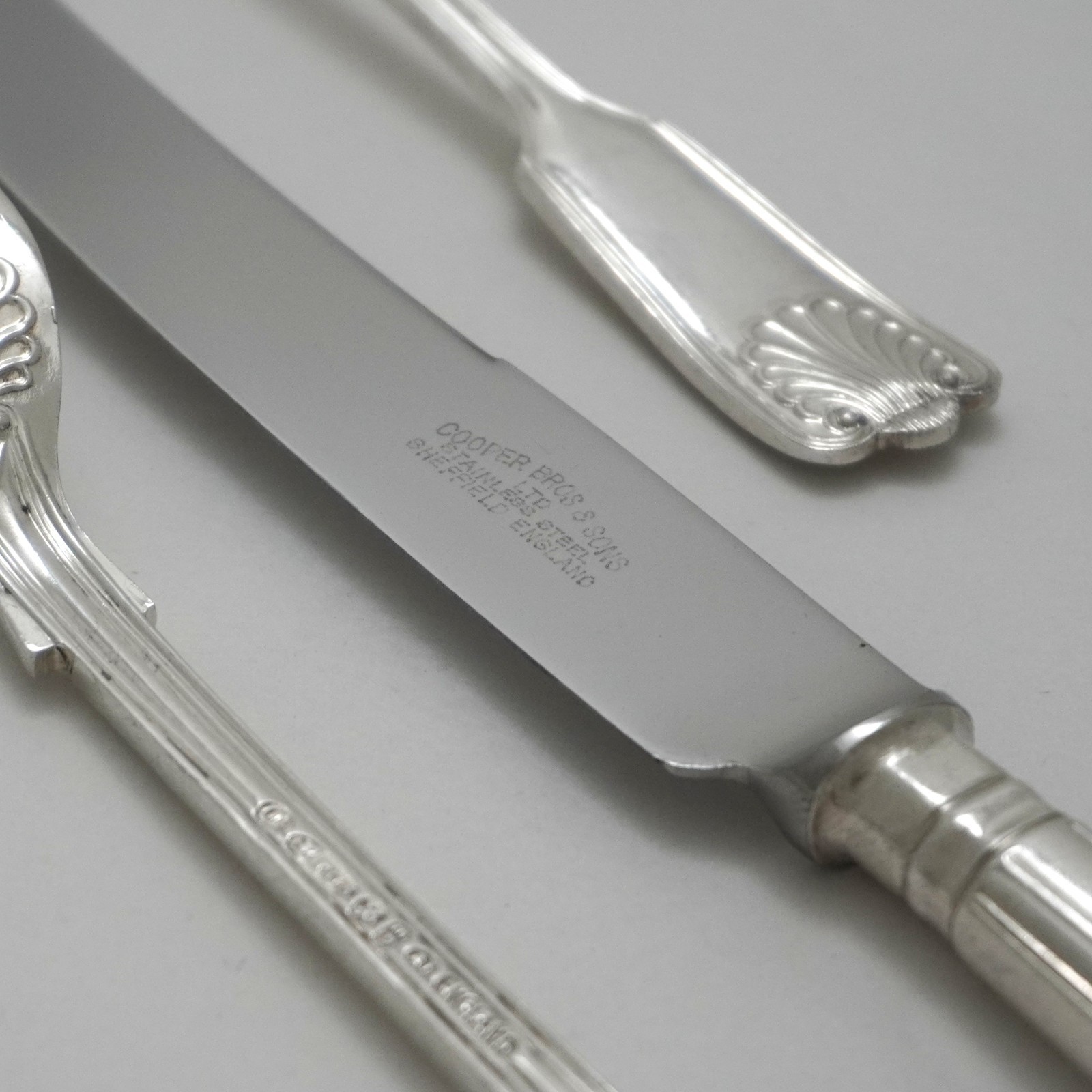 FIDDLE THREAD & SHELL By Cooper Bros Silver Service 108 Piece Canteen of Cutlery