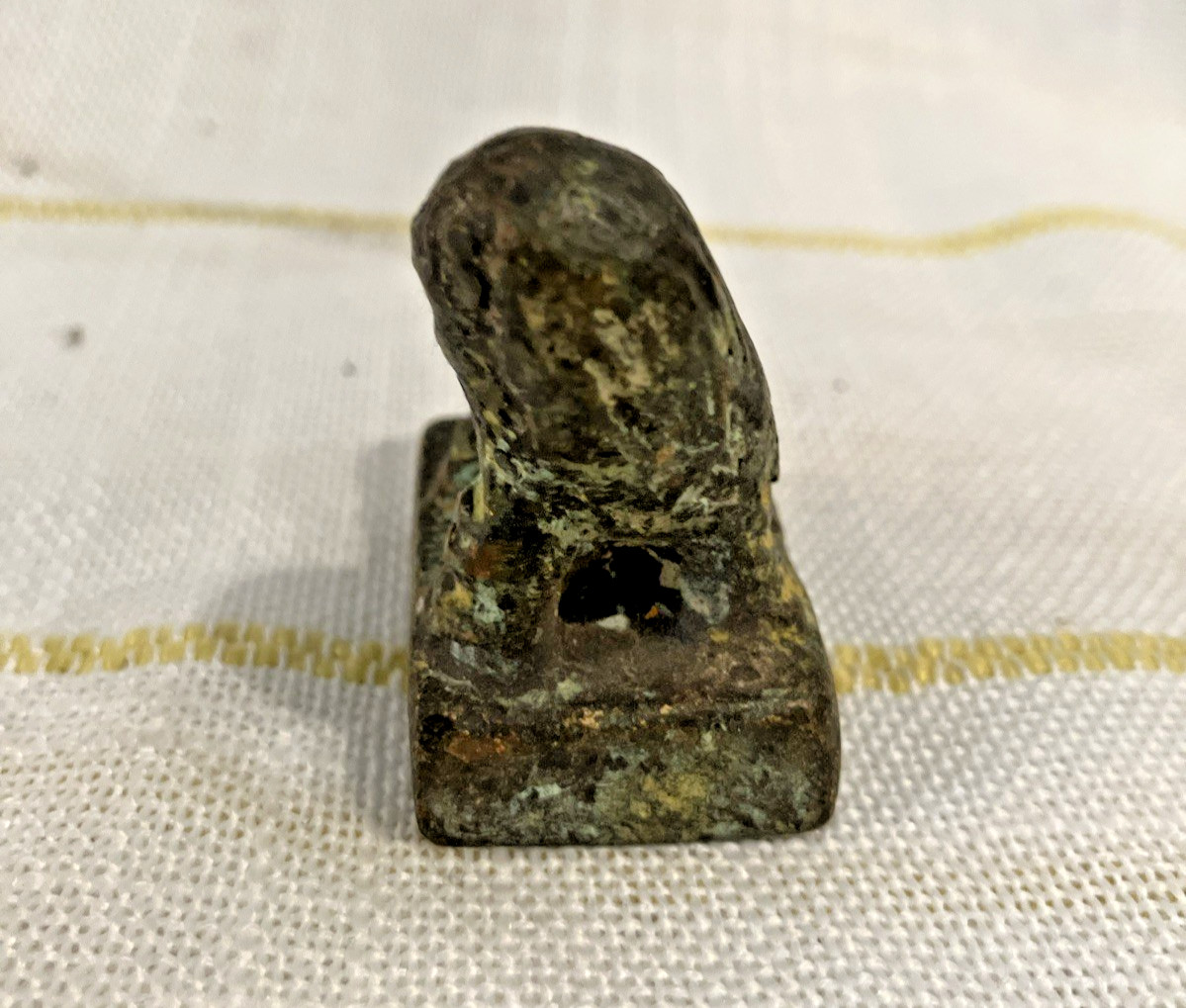 Chinese South East Asian Seal Gold Opium Weight Foo Dog