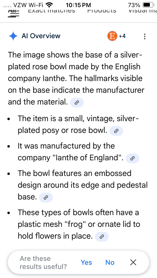 Antique Ianthe Sterling Silver Embossed English Rose Bowl 1800’s