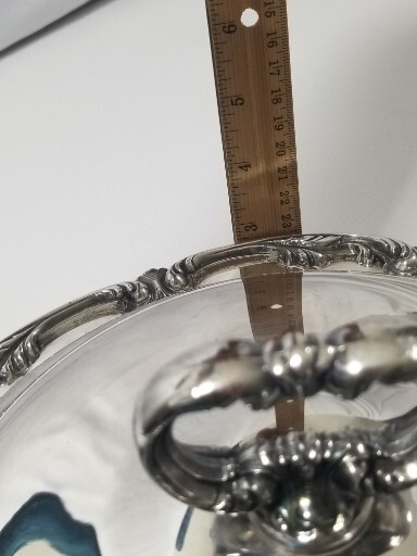 Casserole Dish Chafing Warming Silver Plated W Pyrex 1.5 Qt Glass Handled