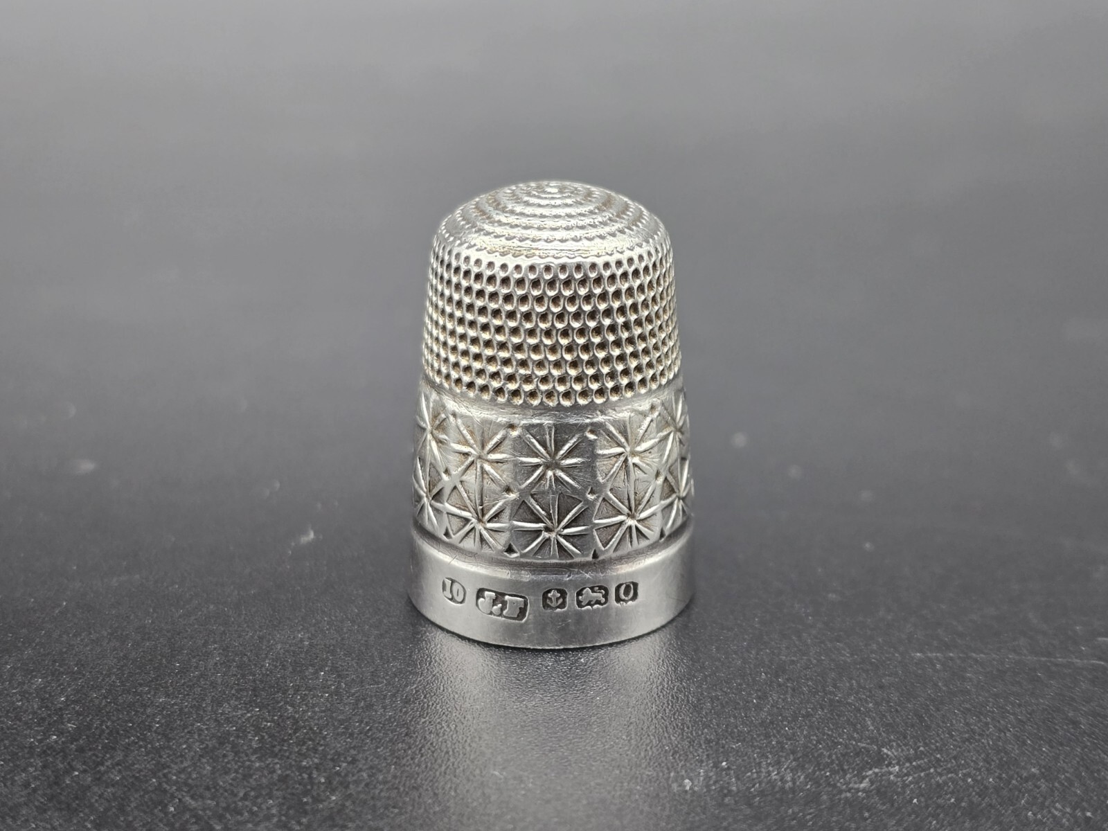 Antique Art Deco Sterling Silver Thimble/UK/Birmingham/J.F/1913