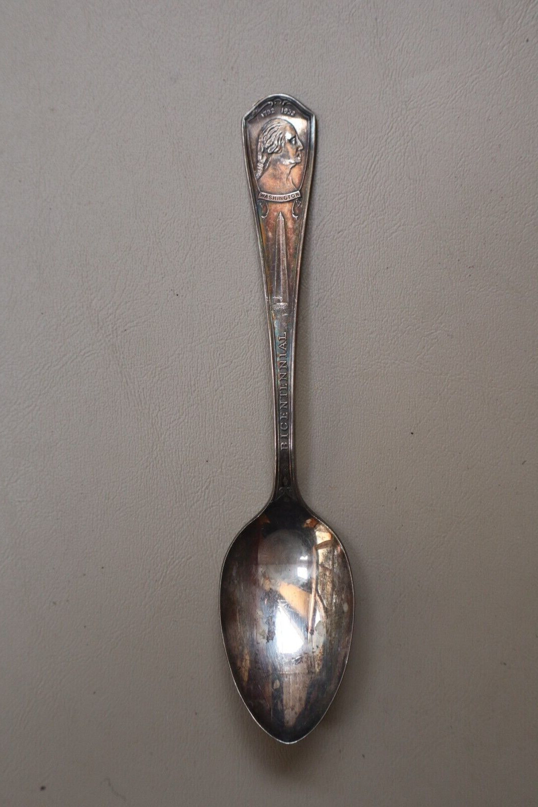 Antique Silver Plate Spoon – Bicentennial – George Washington 1732-1932