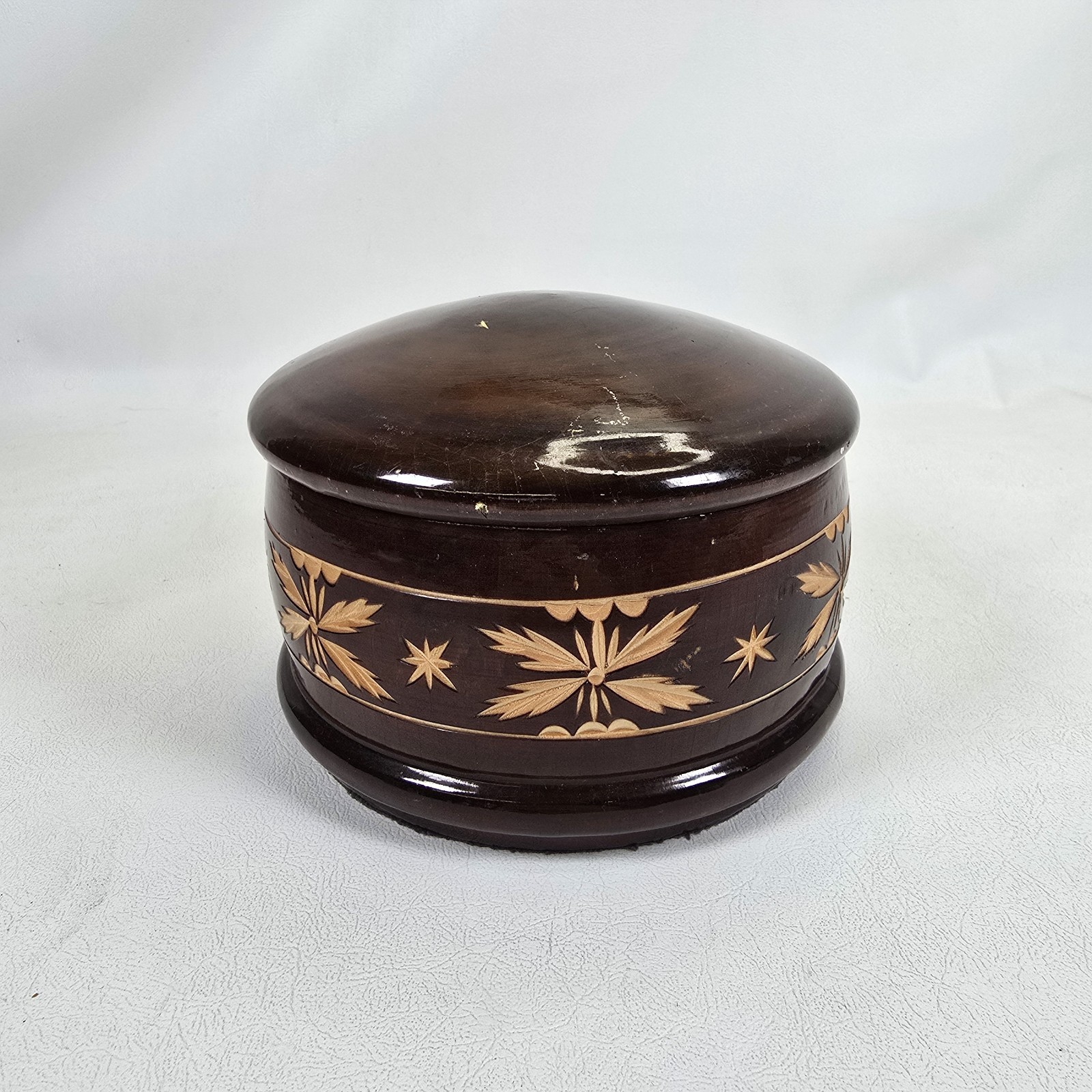 Vintage WOODEN TRINKET BOX JEWELLERY CASKET