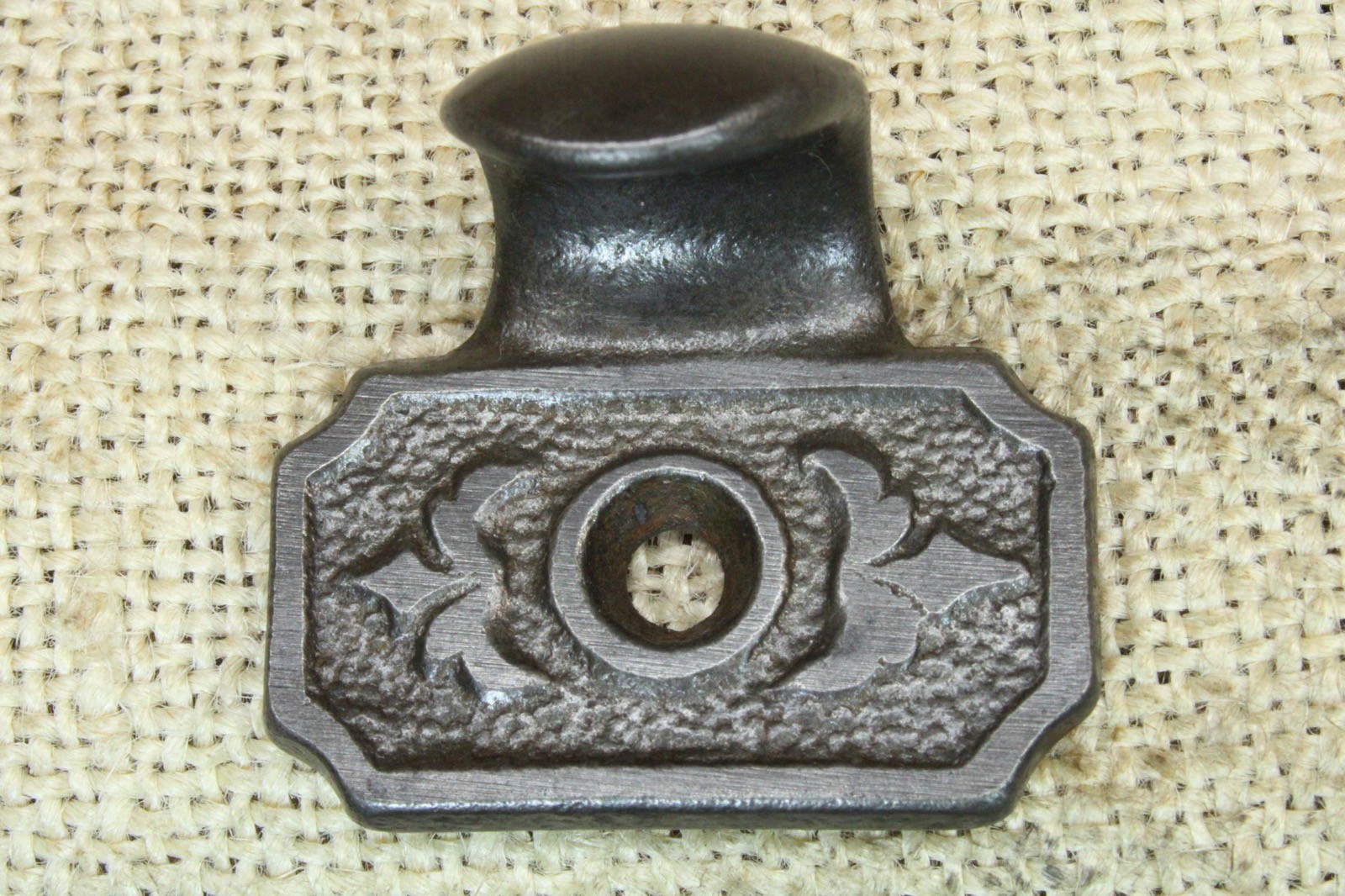 Old Window Sash Lift Pull Restored Cast Iron Victorian Star Leaf Vine Floral