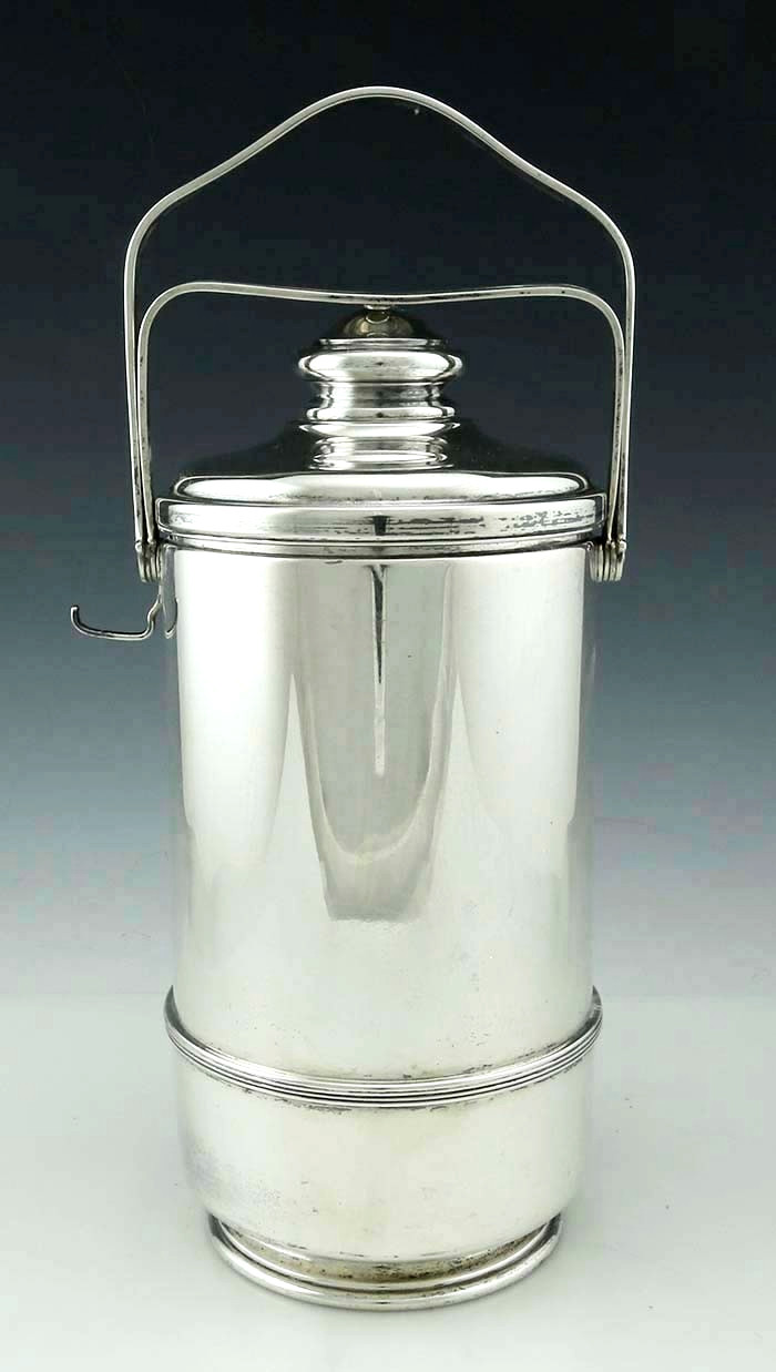 CARTIER Sterling ICE BUCKET 12″ Gold Monogram